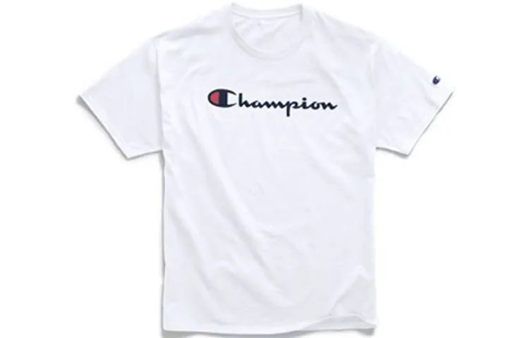 Champion T Shirt US Version Unisex White