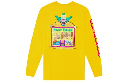 Vans Simpson T Shirts Unisex Yellow Crew Neck Moderate Straight Fit