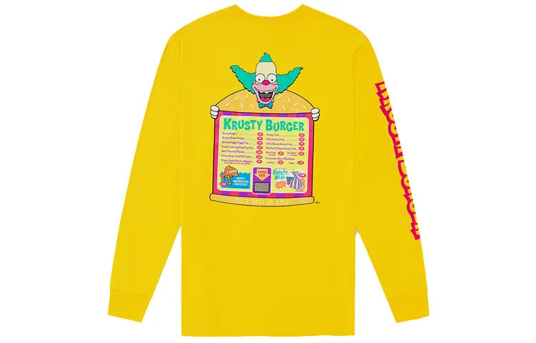 Vans Simpson T Shirts Unisex Yellow Crew Neck Moderate Straight Fit