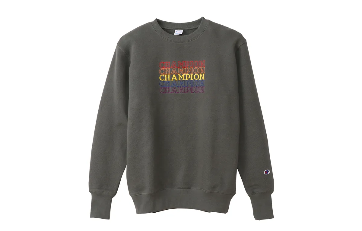 Champion Sports Fleece Lined Sweatshirt Japan Version Men's Light Green