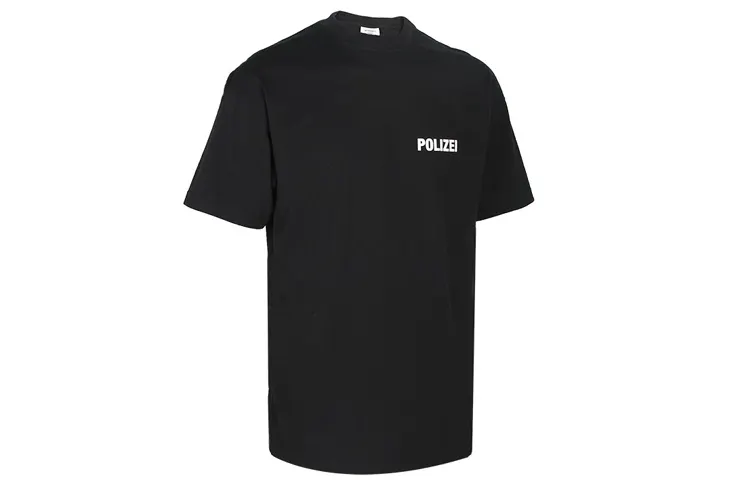 Vetements T Shirts Unisex Black Crew Neck Moderate Straight Fit
