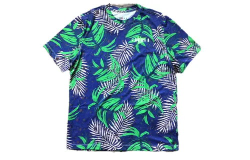 Jordan POOLSIDE T Shirts Men's Rush Grass Purple Crew Neck Moderate Straight Fit
