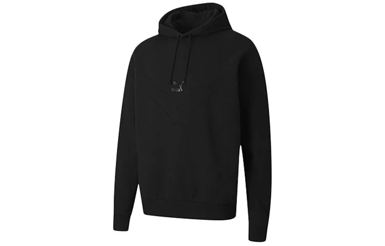 PUMA Sweatshirts Men's Black Hooded Moderate Regular