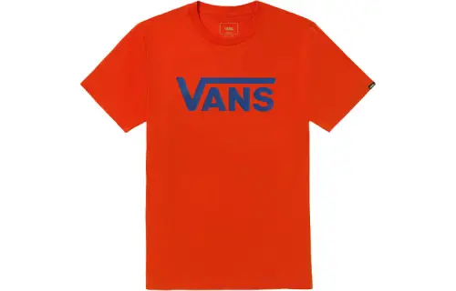 Vans T Shirts Unisex Orange Crew Neck Moderate Straight Fit