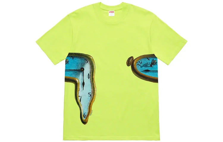 Supreme SS19 The Persistence Of Memory Tee NeonGreen T Shirt Unisex