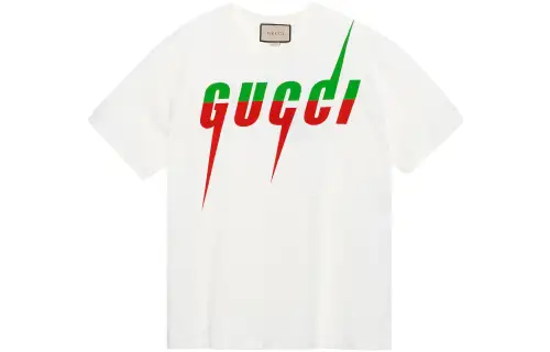 GUCCI Men's Cotton Blade T-shirt White