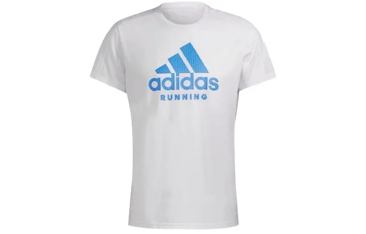 Adidas T-Shirts Men's White Crew Neck Moderate Straight Fit