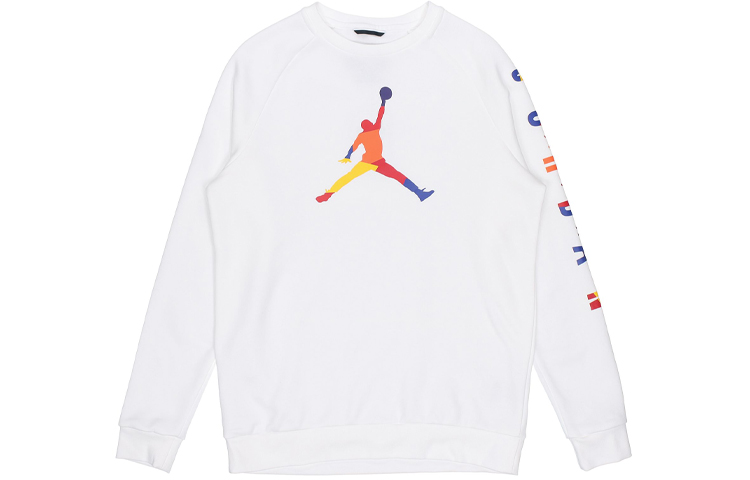 Jordan DNA model, autumn white sweatshirt with a round collar