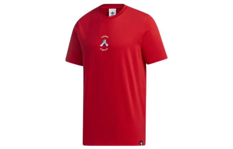 Adidas Originals T-Shirts Men's Crew Neck Moderate Straight Fit