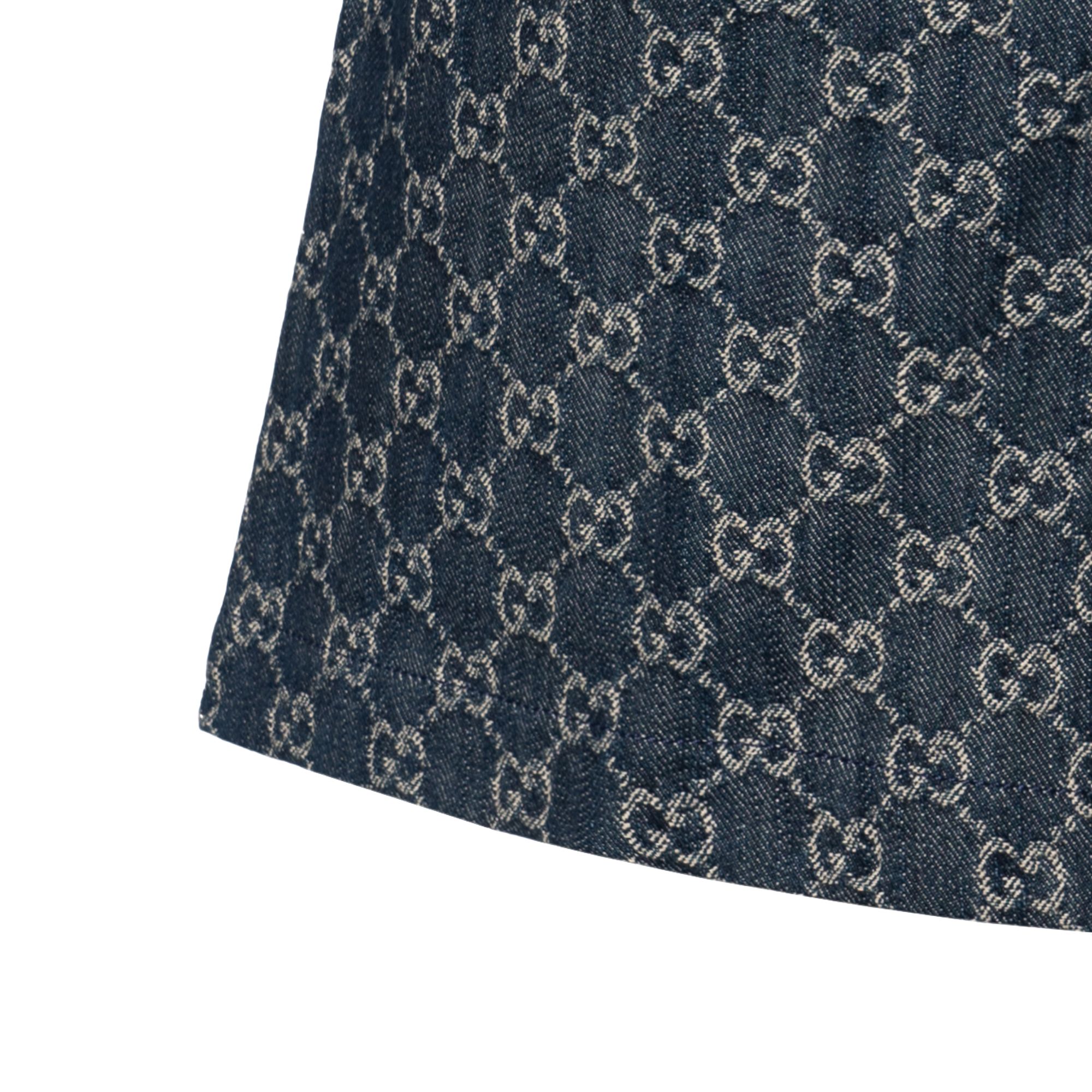 Женские шорты Gucci Logo (темно-синие) — фото 7