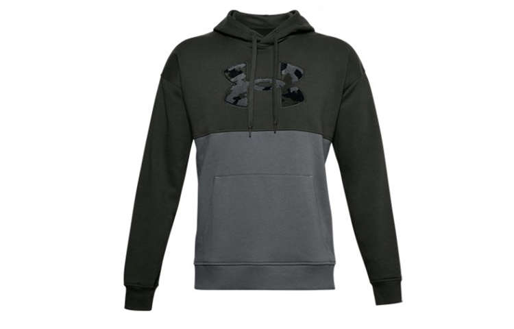 Under Armour Rival Sweatshirts Men's Green Hooded Moderate Regular