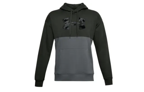 Under Armour Rival Sweatshirts Men's Green Hooded Moderate Regular