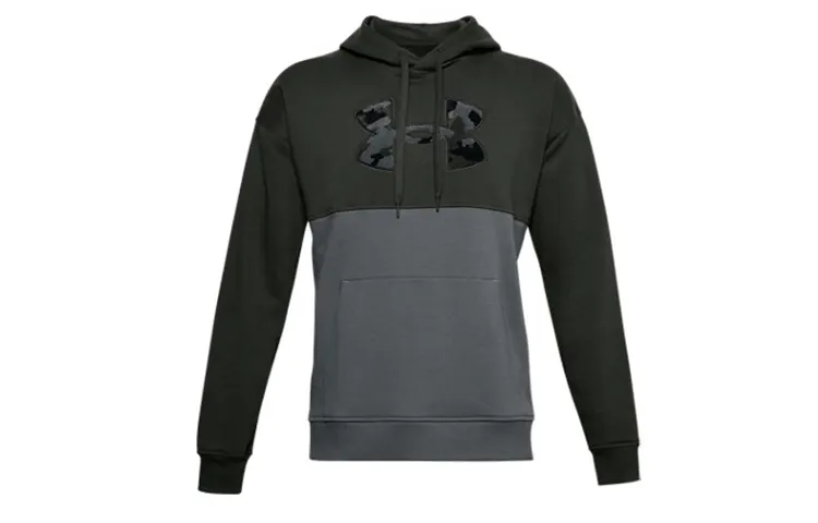 Under Armour Rival Sweatshirts Men's Green Hooded Moderate Regular