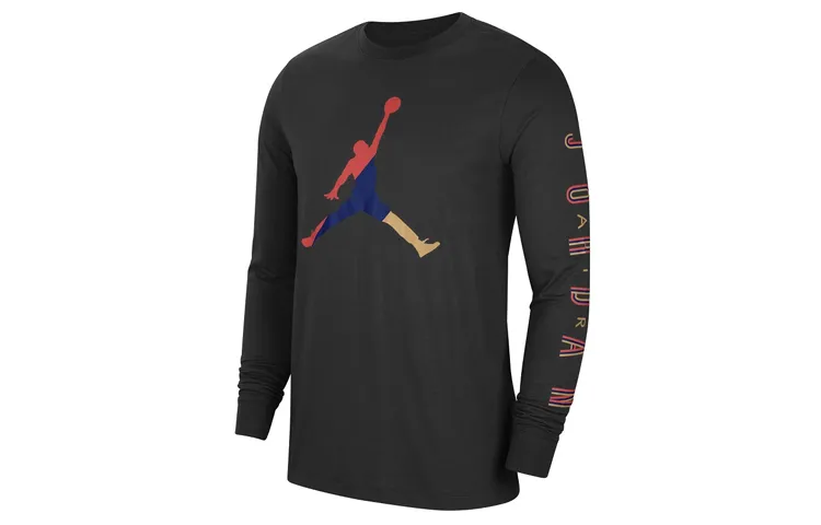 Jordan Set in Sleeve T Shirt Men's Black