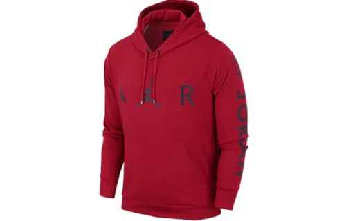 Jordan Sweatshirts Men's Gym Red Hooded Moderate Regular