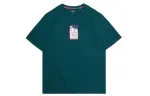 Li Ning Sports Fashion Collection T Shirts Men's Marine Blue Crew Neck Moderate Straight Fit