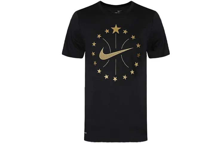 Nike T-Shirts Men's Crew Neck Moderate Straight Fit