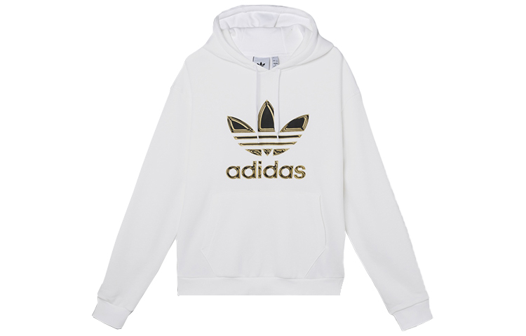 Adidas, metal sports retro hoody, cotton white sweatshirt, with your logo imprint, drawstring, American style