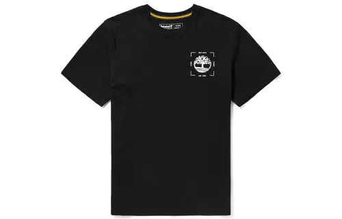 Timberland T Shirts Men's Black Crew Neck Moderate