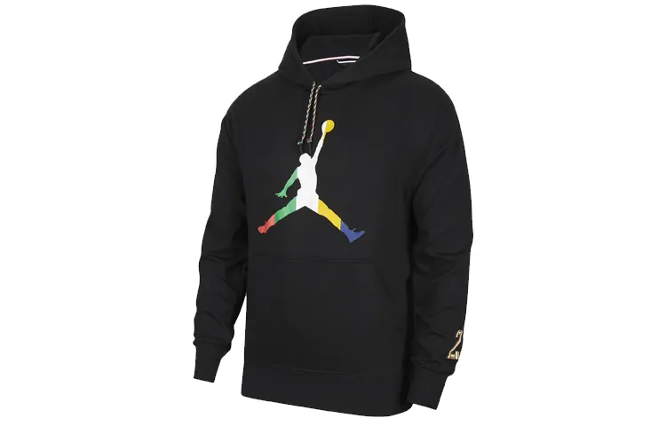 Jordan Sweatshirts Men's Black Hooded Moderate Regular