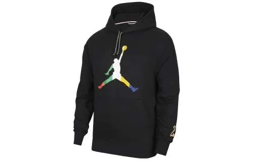 Jordan Sweatshirts Men's Black Hooded Moderate Regular