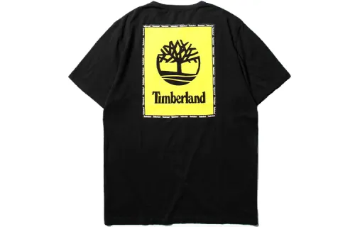 Timberland T Shirts Men's Black Crew Neck Moderate Straight Fit