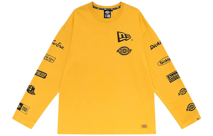 Dickies X New Era T Shirts Unisex Orange Crew Neck Moderate Straight Fit