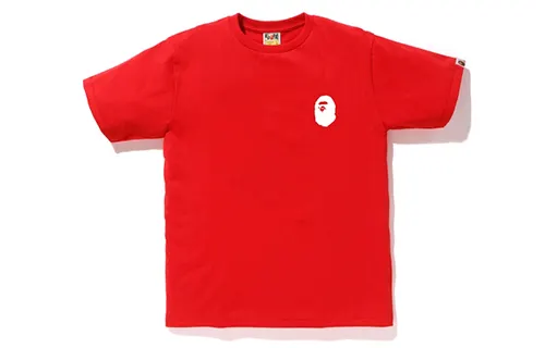 A BATHING APE Bape T Shirt Unisex Red Back To School Season