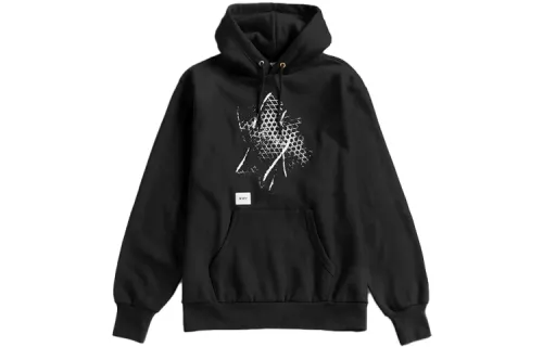 Vans X WTAPS Sweatshirts Unisex Black Hooded Moderate Regular