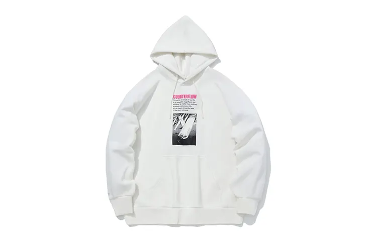 Li Ning Sweatshirts Unisex White Hooded Moderate Regular