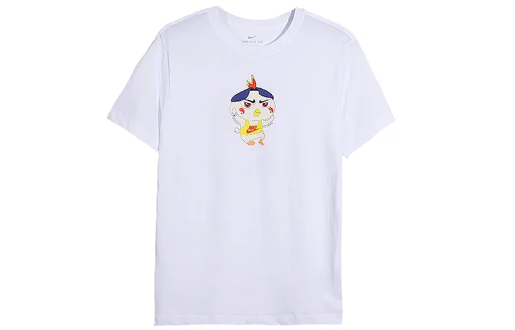 Nike T-Shirts Men's White Crew Neck Moderate