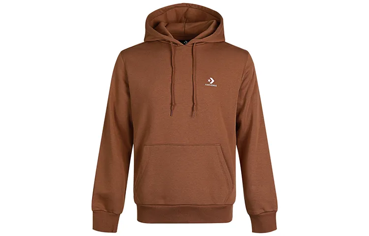 Converse Embroidered Star Chevron Pullover Hoodie Brown