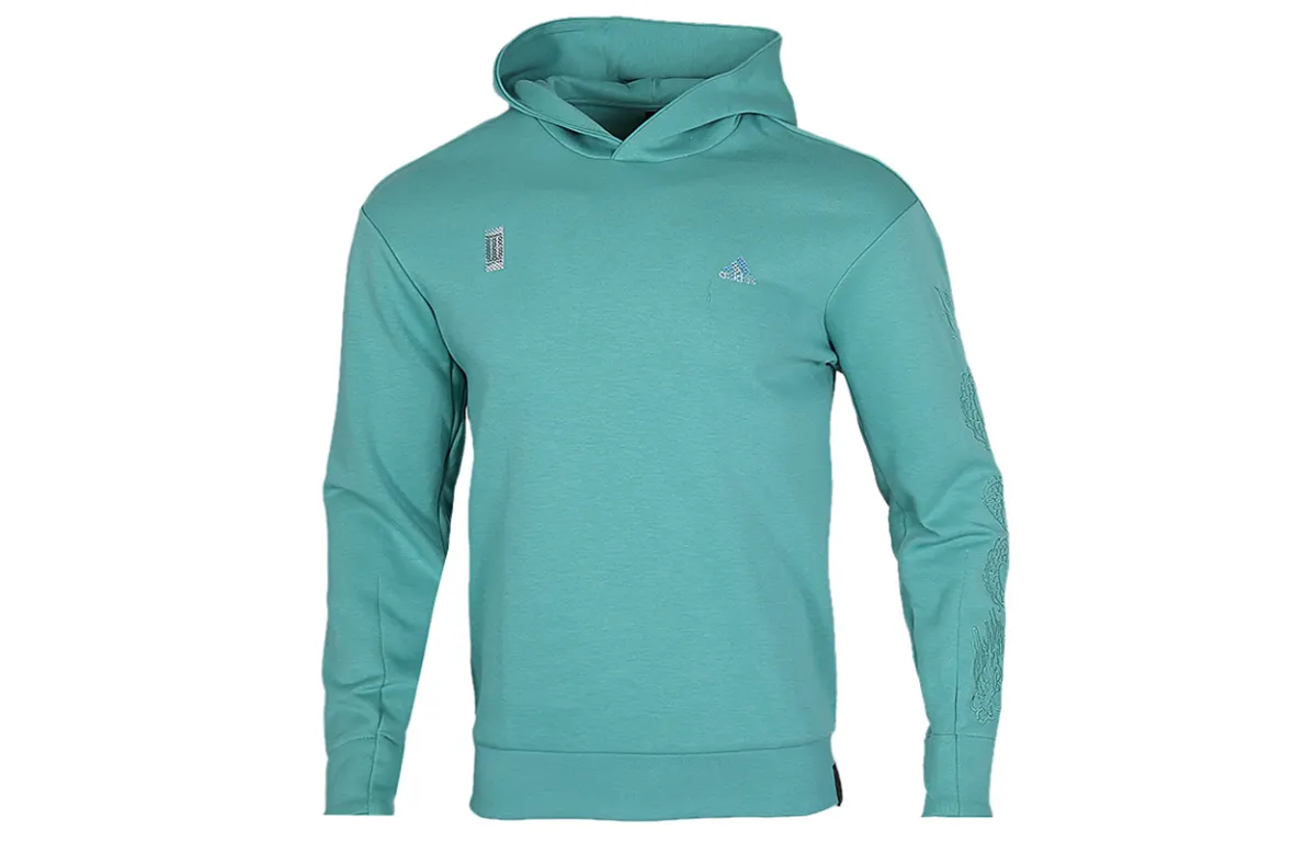 Adidas Sweatshirts Men's Emerald Hooded Moderate Regular