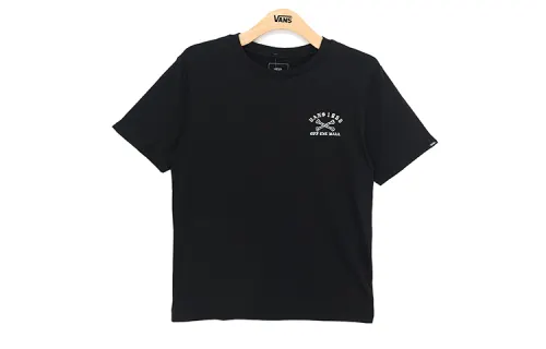 Vans T Shirts Men's Black Crew Neck Moderate Straight Fit