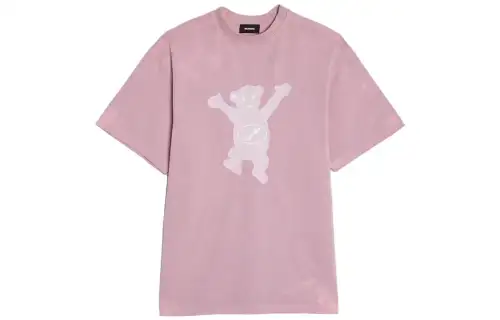 WE11DONE Drop Shoulder Sleeve T-Shirt Unisex Pink