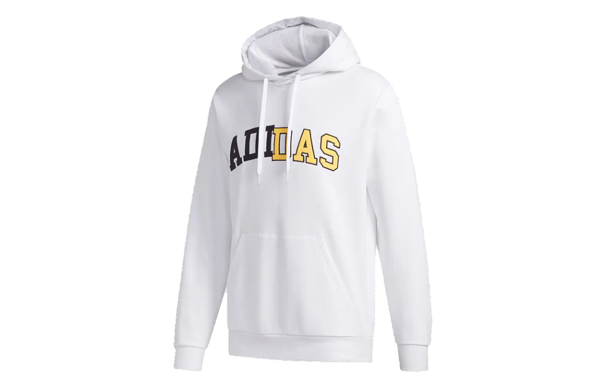 Adidas Sweatshirts Men's White Hooded Moderate Regular