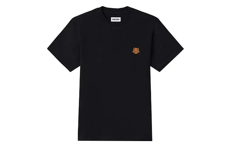 KENZO T Shirts Men's Black Crew Neck Moderate Straight Fit