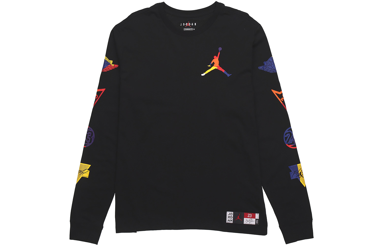 Jordan DNA model, sports suit, black long-sleeve with a round collar