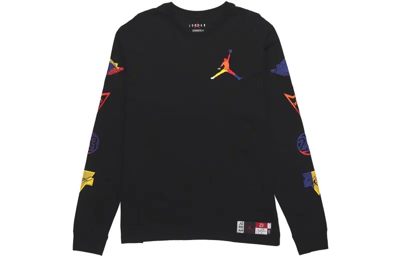 Jordan Sweatshirts Men's Black Crew Neck Moderate Regular