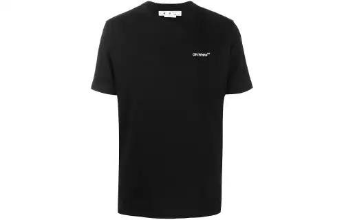 OFF WHITE Text Logo Caravaggio Saint Jerome Writing Arrows Slim Fit T Shirt