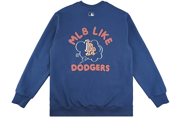 MLB Trendy Clothing Sweatshirts Unisex Blue Crew Neck Moderate
