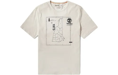 Timberland T Shirts Men's White Crew Neck Moderate Straight Fit