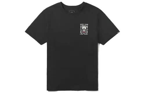 Vans T Shirts Men's Black Crew Neck Moderate Straight Fit