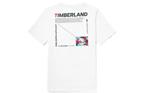 Timberland T Shirts Men's White Crew Neck Moderate Straight Fit