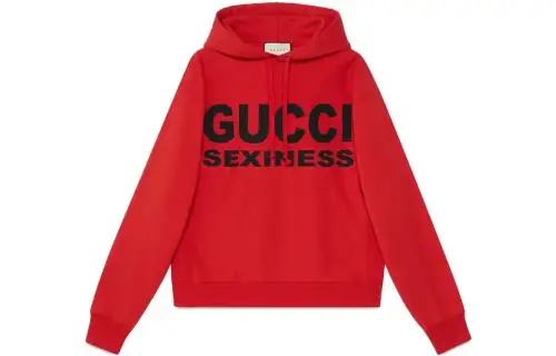 GUCCI Sweatshirts Men's Red Hooded Moderate Regular