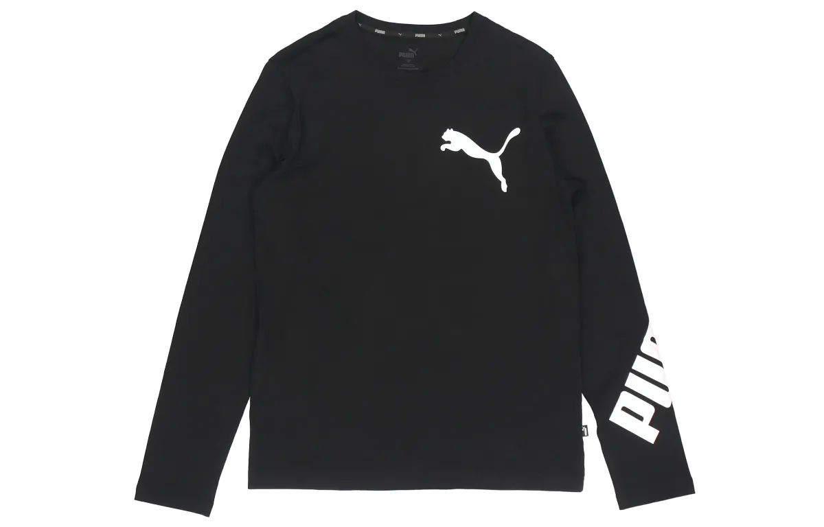 PUMA Sweatshirts Men's Black Crew Neck Thin Regular