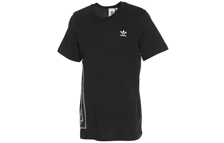 Adidas Originals T-Shirts Men's Black Crew Neck Moderate Straight Fit