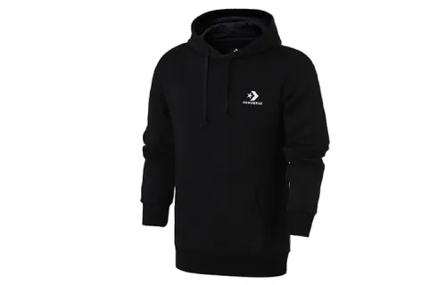 Converse Sweatshirts Men's Black Hooded Moderate Regular