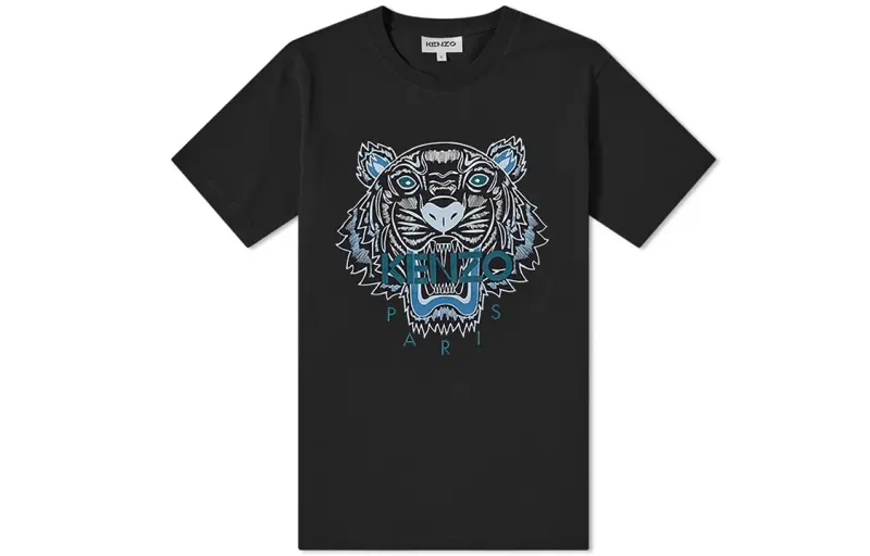 KENZO T Shirts Men's Black Crew Neck Moderate Straight Fit