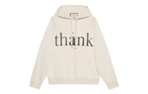 【Previous Season】Think/Thank print drawstring hoodie